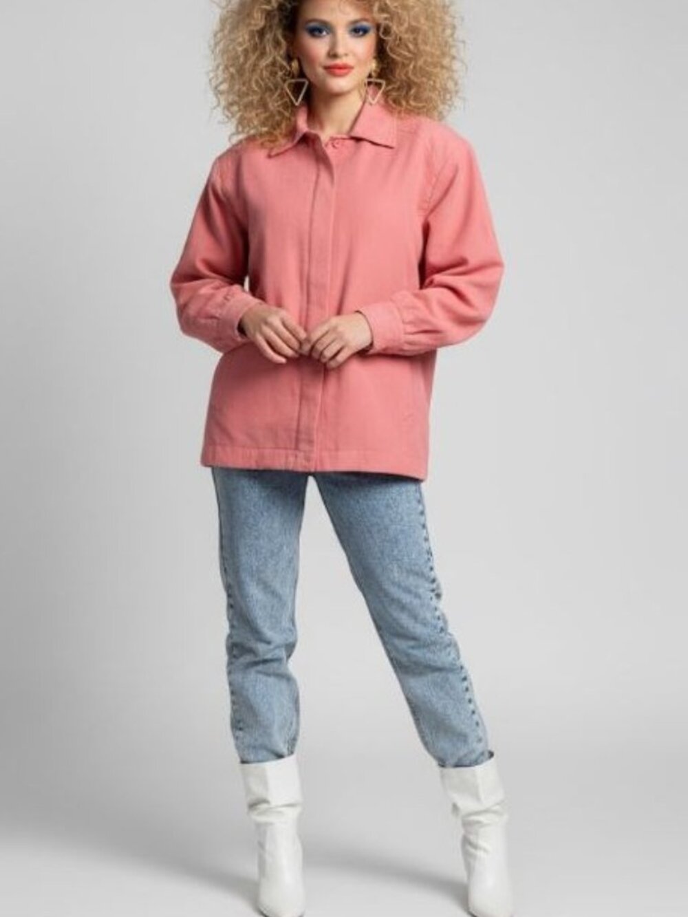 Mark Fore & Strike 809's Vintag Cotton Blend Corduroy Jacket Pink Women's Medium